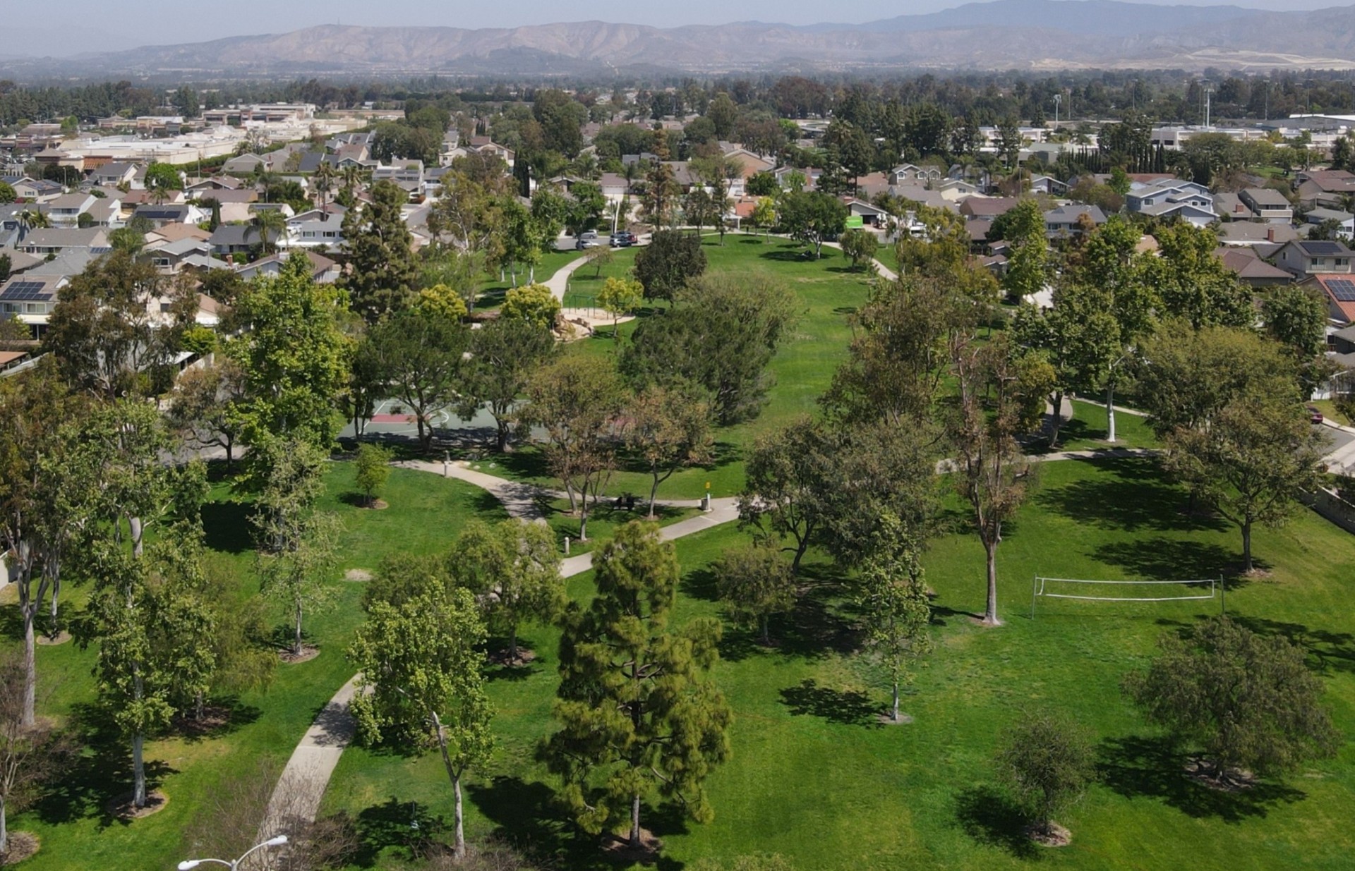 Aerial view of the Greentree neighborhood in Irvine